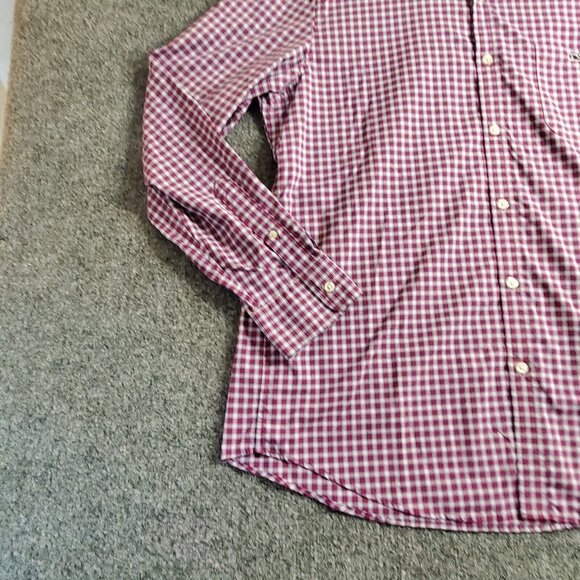 Vineyard Vines Shirt Adult Large Pink Red Whale Button Up Murray Mens Slim Fit - Picture 3 of 9